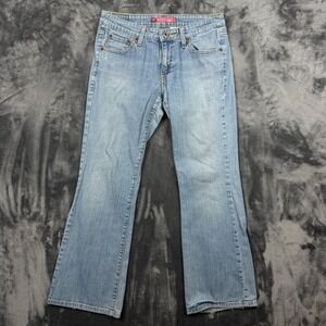 Levis 518 Superlow Bootcut Jeans Womens 7S Light Blue Denim Y2K Low Rise Stretch